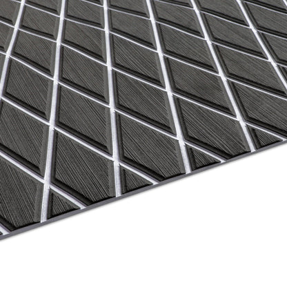 3M Self Adhesive EVA Foam Sheet - Dark Gray and White Large Diamond Boat Flooring Marine Decking HzKaiCun
