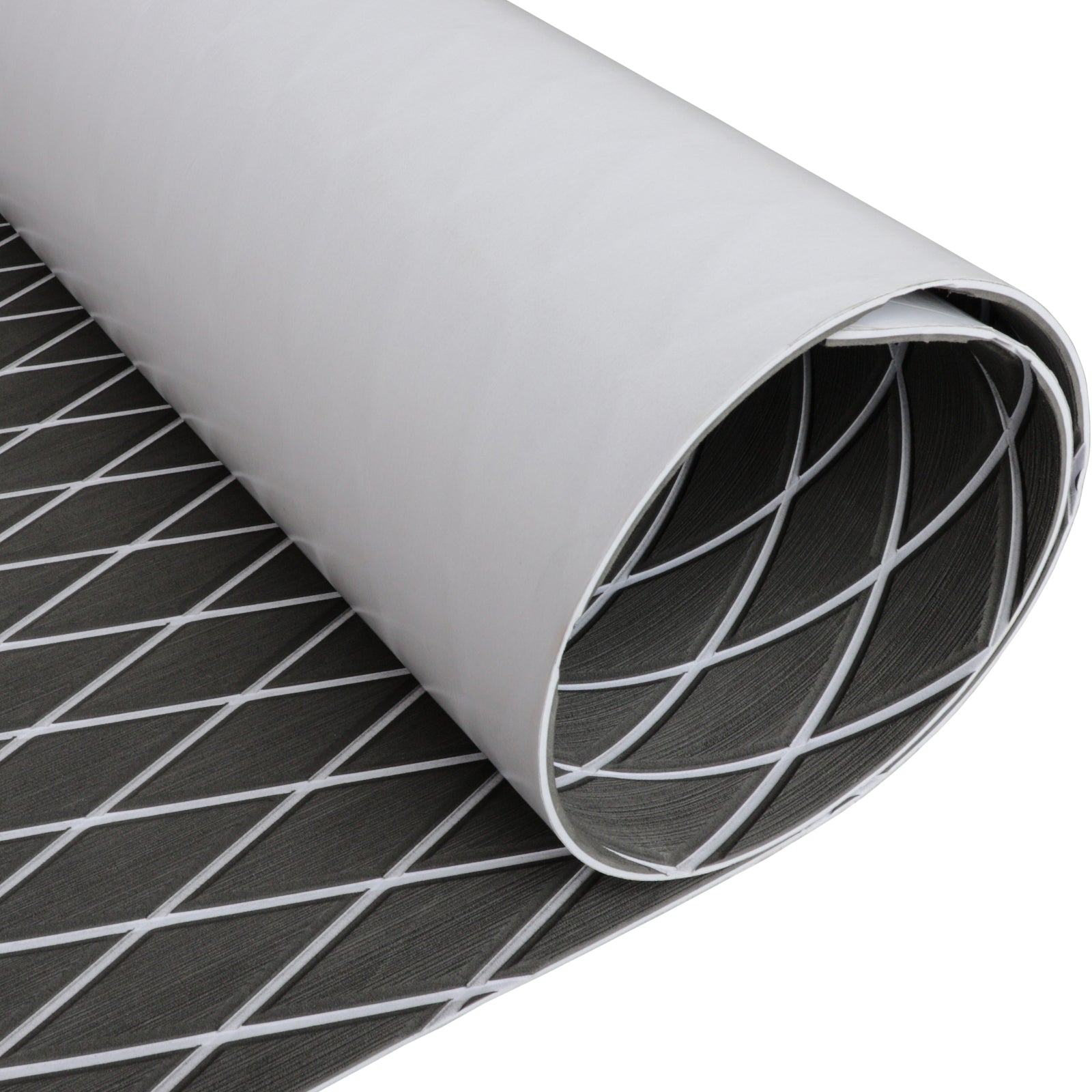 3M Self Adhesive EVA Foam Sheet - Dark Gray and White Large Diamond Boat Flooring Marine Decking