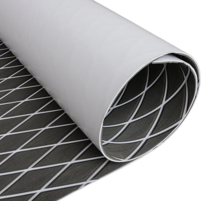 3M Self Adhesive EVA Foam Sheet - Dark Gray and White Large Diamond Boat Flooring Marine Decking HzKaiCun