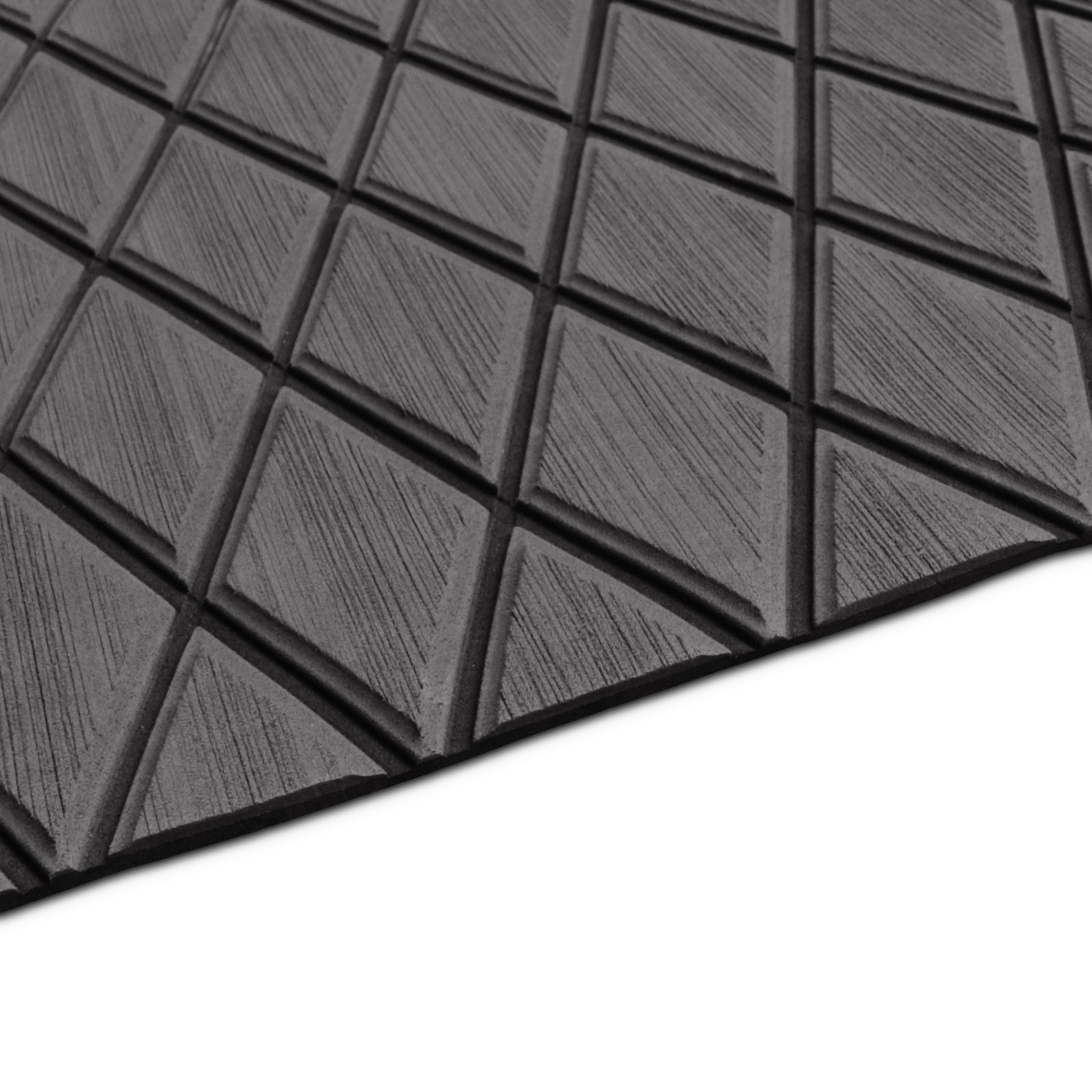 3M Self Adhesive EVA Foam Sheet - Dark Gray and Black Large Diamond Boat Flooring Marine Decking