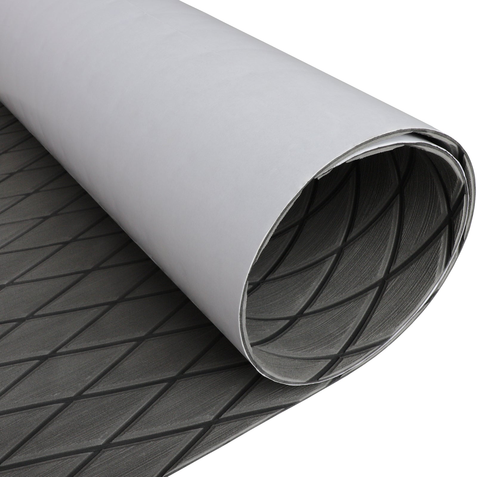 3M Self Adhesive EVA Foam Sheet - Dark Gray and Black Large Diamond Boat Flooring Marine Decking