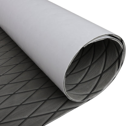 3M Self Adhesive EVA Foam Sheet - Dark Gray and Black Large Diamond Boat Flooring Marine Decking HzKaiCun