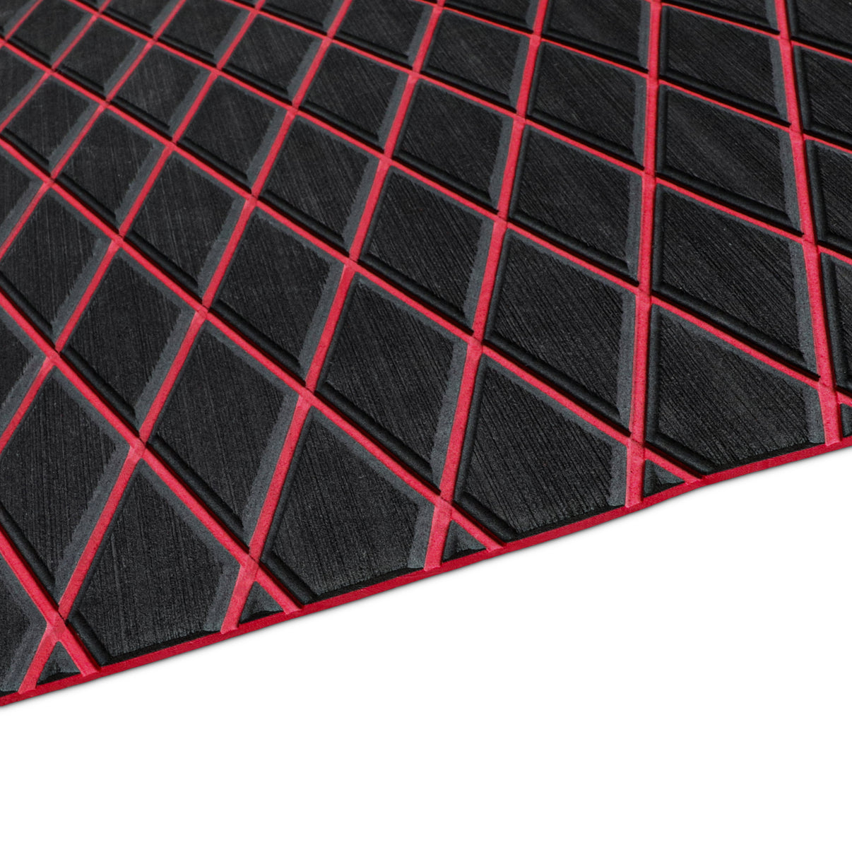3M Self Adhesive EVA Foam Sheet - Black and Red Large Diamond Boat Flooring Marine Decking HzKaiCun