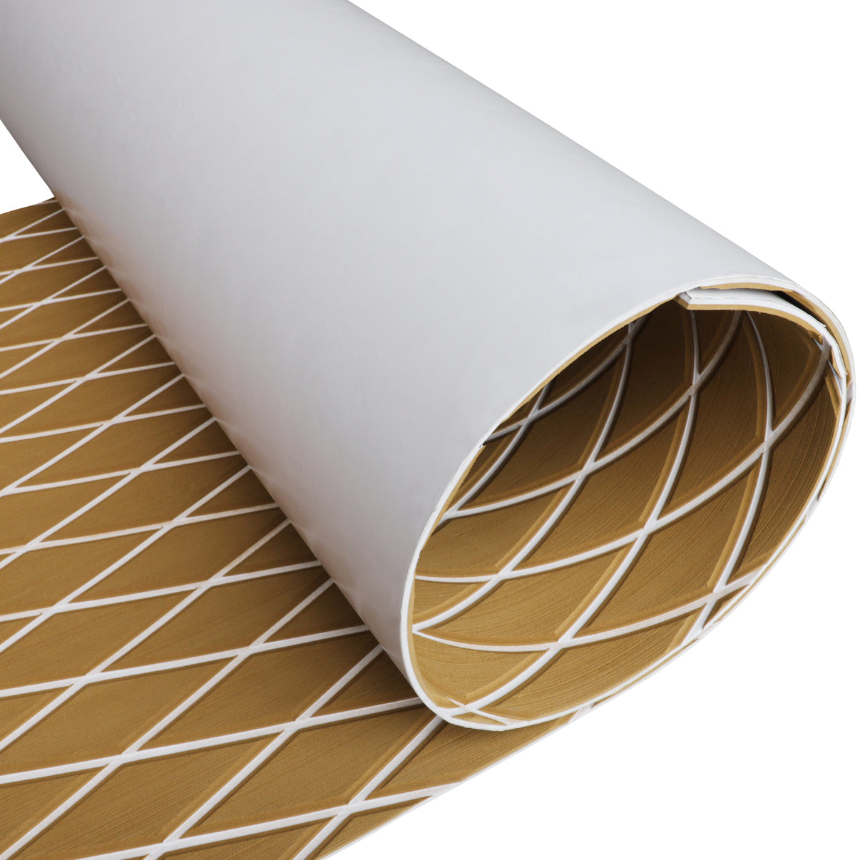 3M Self Adhesive EVA Foam Sheet - Light Brown and White Large Diamond Boat Flooring Marine Decking HzKaiCun