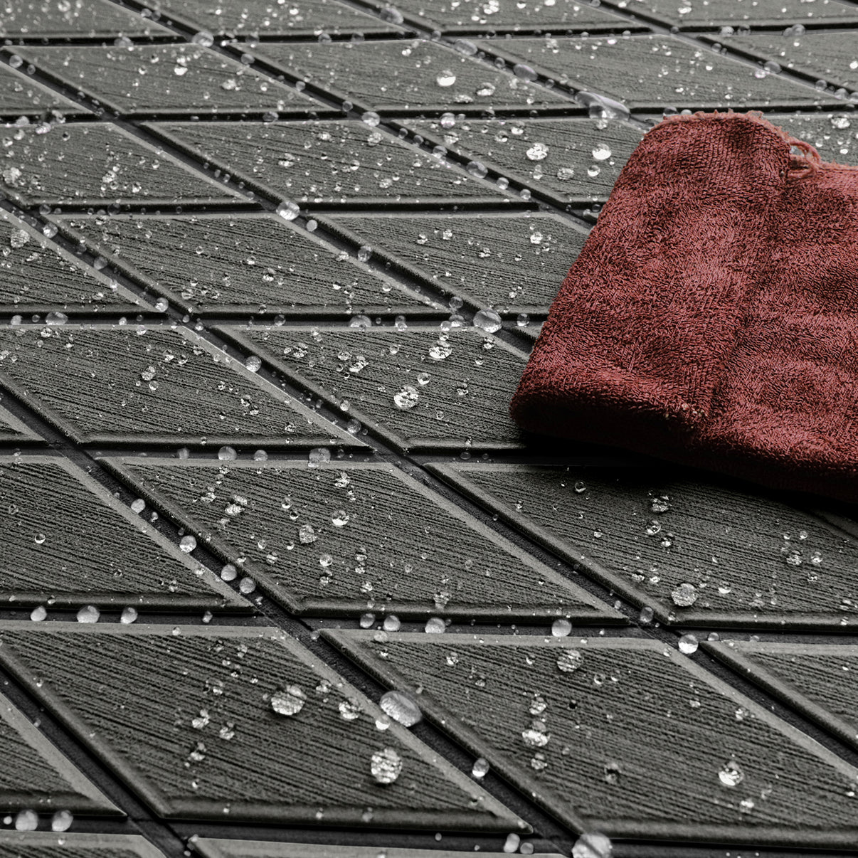 3M Self Adhesive EVA Foam Sheet - Dark Gray and Black Large Diamond Boat Flooring Marine Decking HzKaiCun