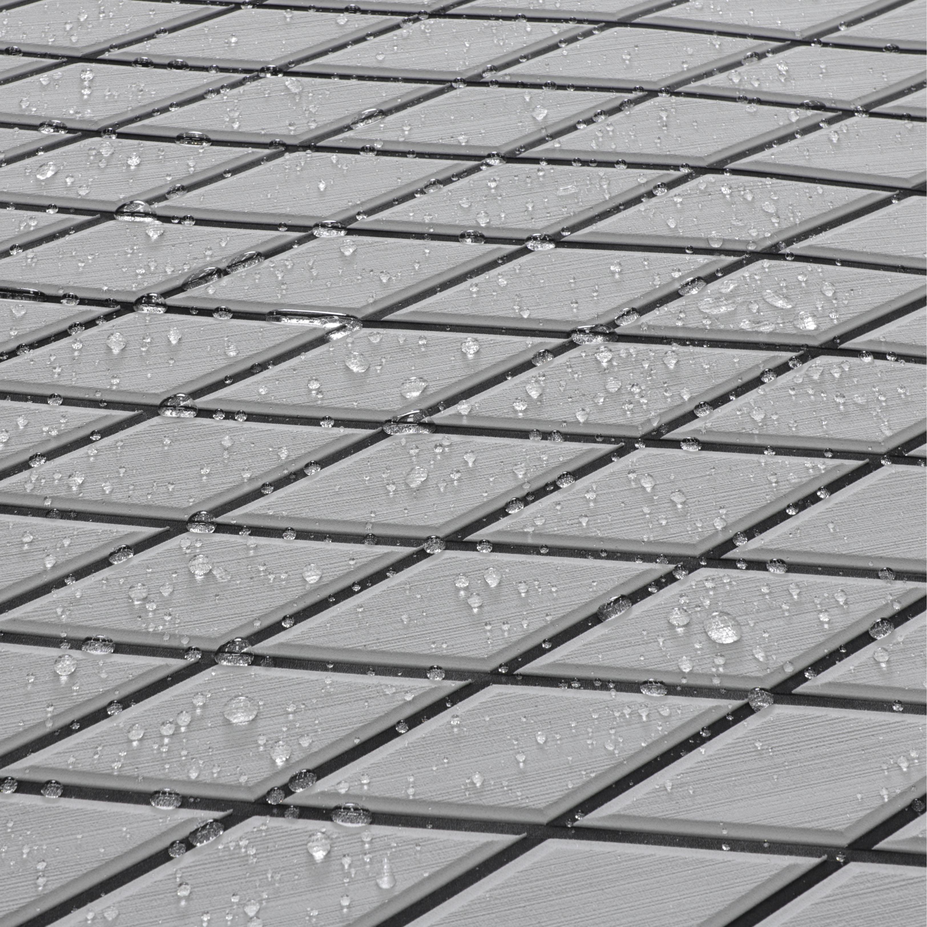 3M Self Adhesive EVA Foam Sheet - Light Gray and Black Large Diamond Boat Flooring Marine Decking HzKaiCun