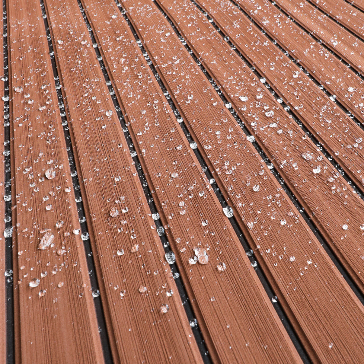 3M Self Adhesive EVA Foam Sheets - Dark Brown and Black Faux Teak U Groove Boat Flooring HzKaiCun