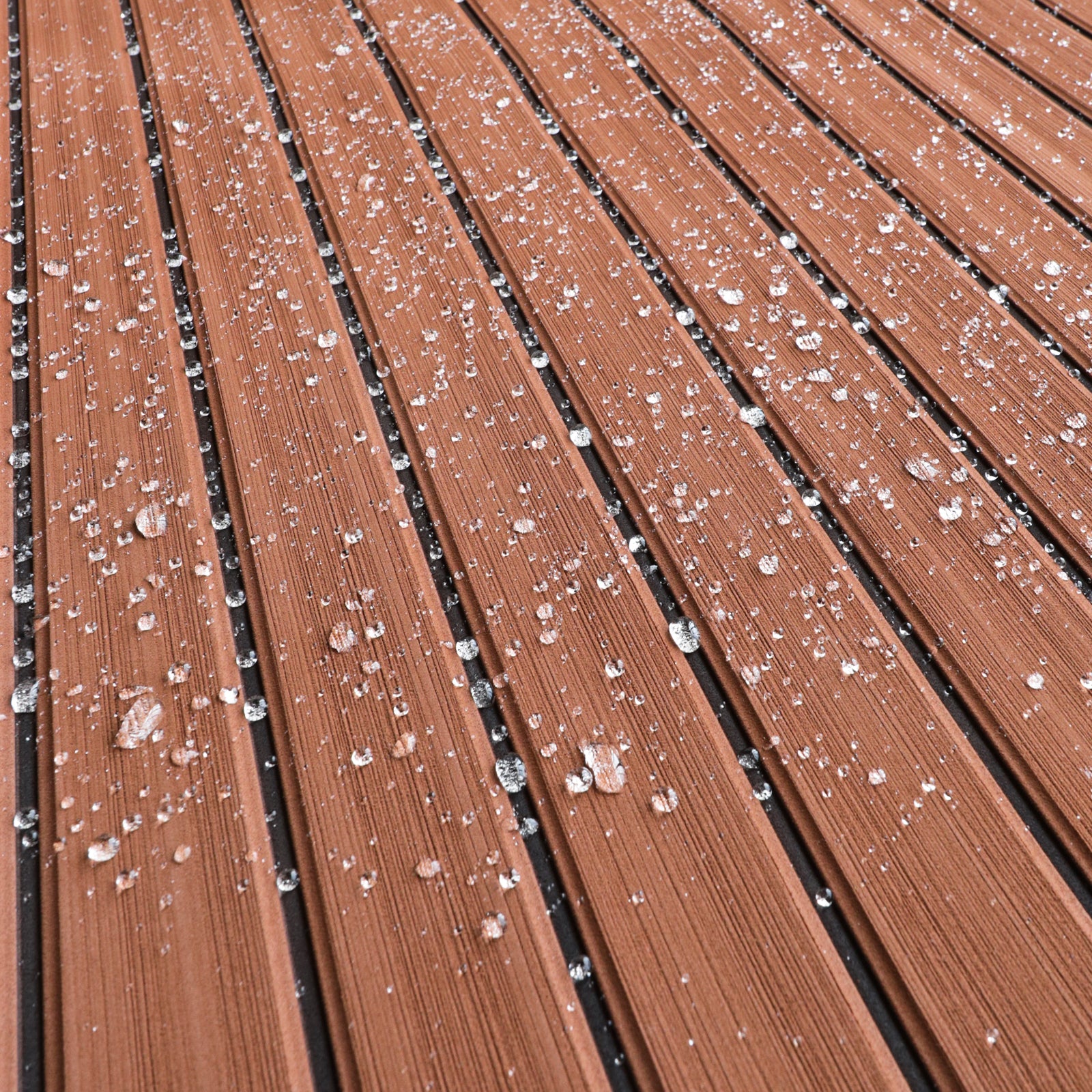 3M Self Adhesive EVA Foam Sheets - Dark Brown and Black Faux Teak U Groove Boat Flooring