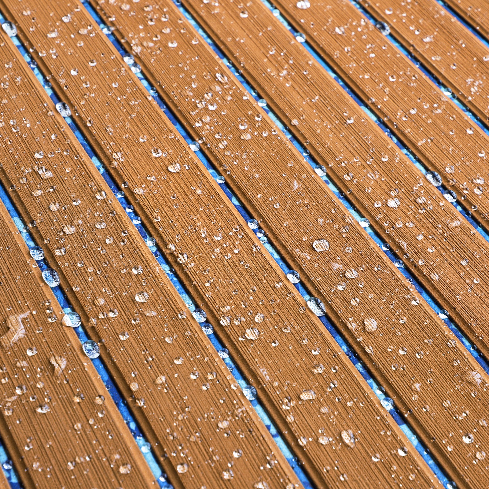 3M Self Adhesive EVA Foam Sheets - Light Brown and Ocean Camo Faux Teak U Groove Boat Flooring