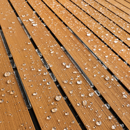 3M Self Adhesive EVA Foam Sheets - Light Brown and Black Faux Teak H Groove Boat Flooring HzKaiCun