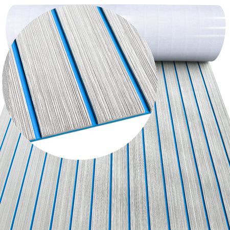 3M Self Adhesive EVA Foam Sheets - Light Gray and Blue H Groove Boat Flooring HzKaiCun