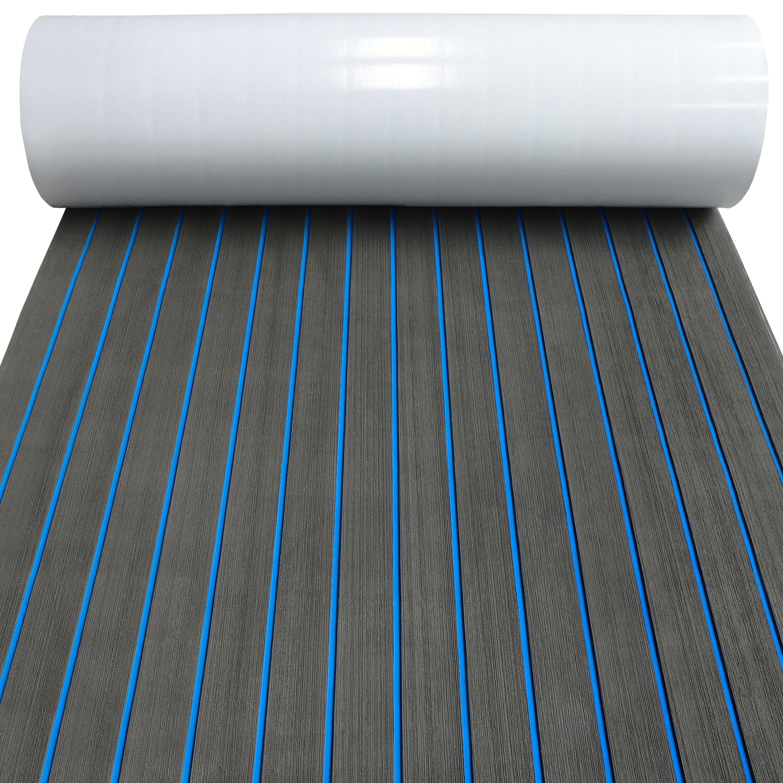 3M Self Adhesive EVA Foam Sheets - Dark Gray and Blue H Groove Boat Flooring