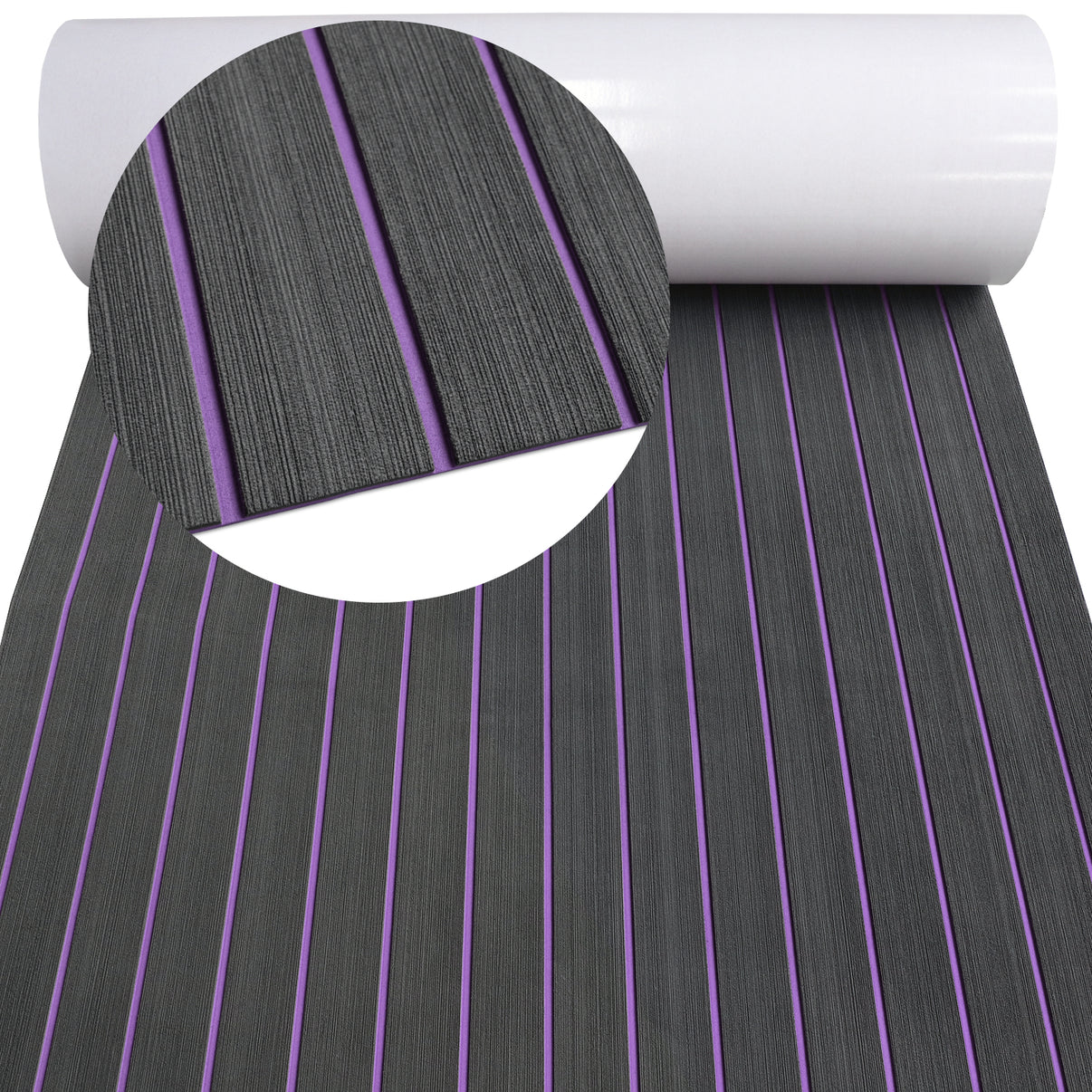 3M Self Adhesive EVA Foam Sheets - Dark Gray and Purple H Groove Boat Flooring HzKaiCun