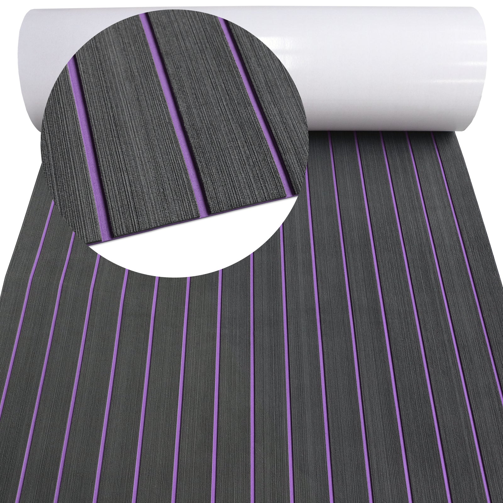 3M Self Adhesive EVA Foam Sheets - Dark Gray and Purple H Groove Boat Flooring HzKaiCun