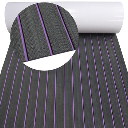 3M Self Adhesive EVA Foam Sheets - Dark Gray and Purple H Groove Boat Flooring HzKaiCun