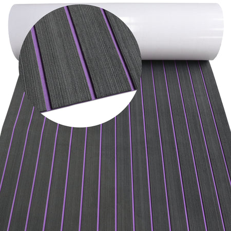 3M Self Adhesive EVA Foam Sheets - Dark Gray and Purple H Groove Boat Flooring HzKaiCun