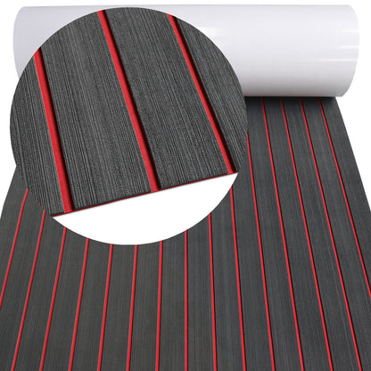 3M Self Adhesive EVA Foam Sheets - Dark Gray and Red H Groove Boat Flooring HzKaiCun