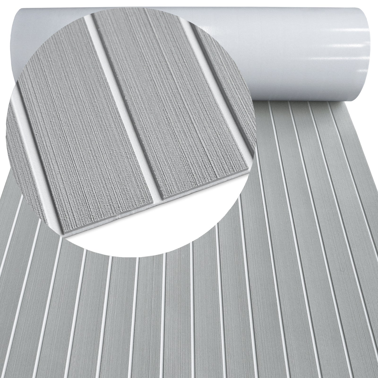 3M Self Adhesive EVA Foam Sheets - Light Gray and White H Groove Boat Flooring HzKaiCun