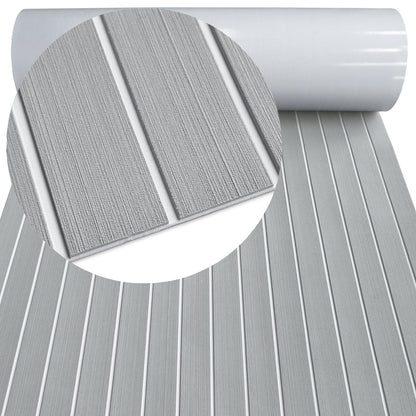 3M Self Adhesive EVA Foam Sheets - Light Gray and White H Groove Boat Flooring HzKaiCun