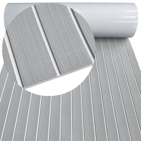 3M Self Adhesive EVA Foam Sheets - Light Gray and White H Groove Boat Flooring HzKaiCun