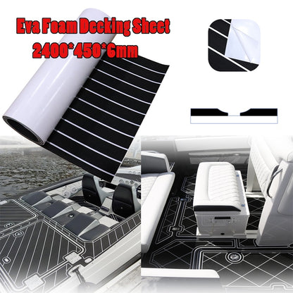 3M Self Adhesive EVA Foam Sheets - Black and White U Groove Boat Flooring HzKaiCun