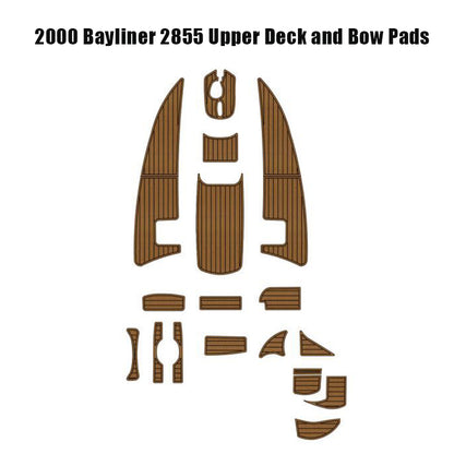 2000 Bayliner 2855 Upper Deck and Bow Pads Boat EVA Foam Faux Teak Deck Floor Mat HzKaiCun