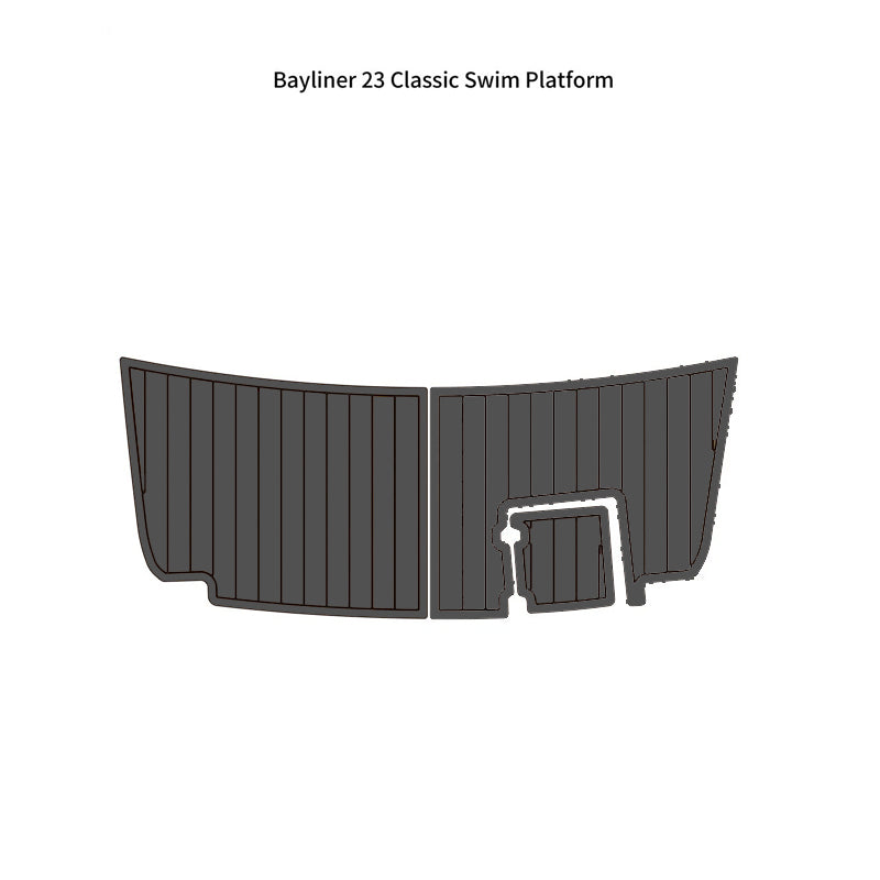 Custom‑Cut EVA Foam Boat Deck Mat for Bayliner 23 Classic Swim Platform, Self‑Adhesive Faux Teak Marine Non‑Slip Flooring Pad HzKaiCun