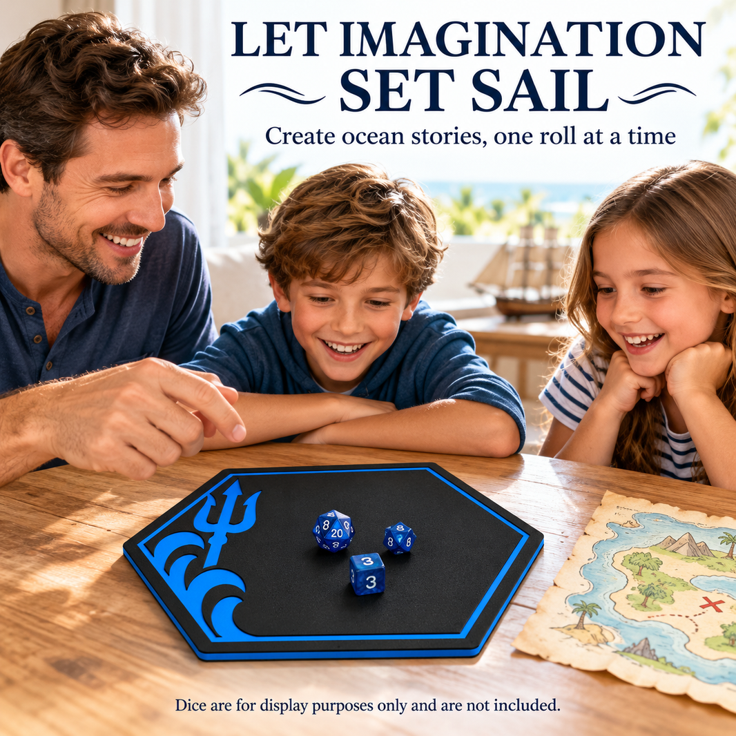 EVA Dice Rolling Mats – 5-Piece Set, 12" Hexagon Mats for Family Game Night HzKaiCun