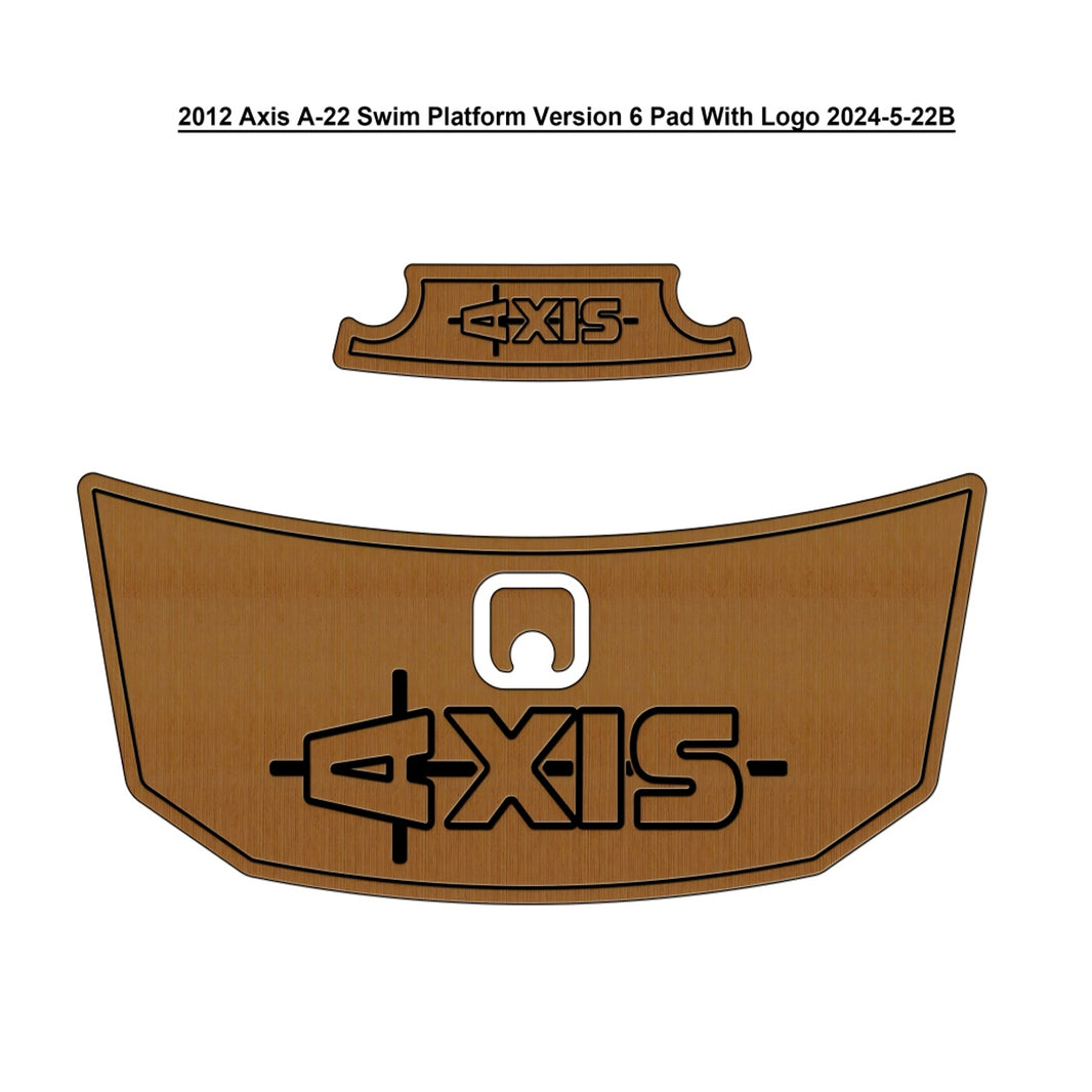 2012 Axis A22 Swim Platform EVA Foam Non Slip Boat Floor Mat, 3M Self Adhesive Faux Teak Marine Deck Pad, SeaDek / MarineMat / Gatorstep Style Custom Boat Flooring HzKaiCun