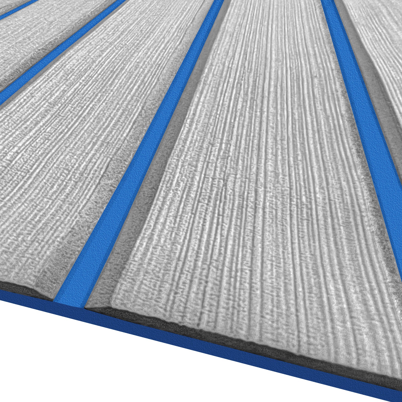 3M Self Adhesive EVA Foam Sheets - Light Gray and Blue U Groove Boat Flooring